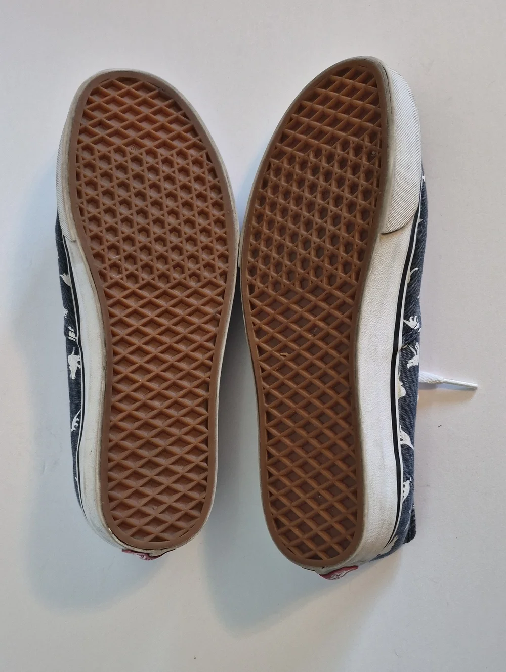 Dinosaur Denim Vans Tennis Shoes Unisex Size 9.5